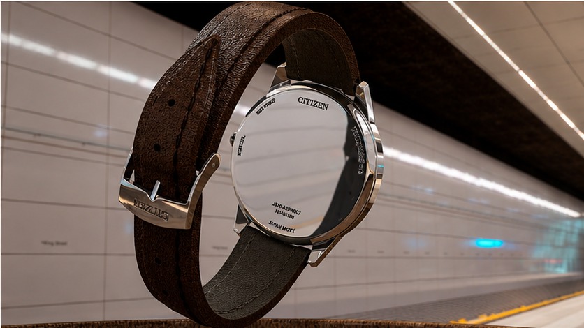 Citizen Eco-Drive product visualization — Caseback Engraving